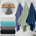 thumbnail image 2 of Jessy Home 12 Pack Dark Gray Hand Towel Set 16"x31" Soft Highly Absorbent Quick Dry Bathroom Towels 600 GSM Microfiber Plush Towels, 2 of 6