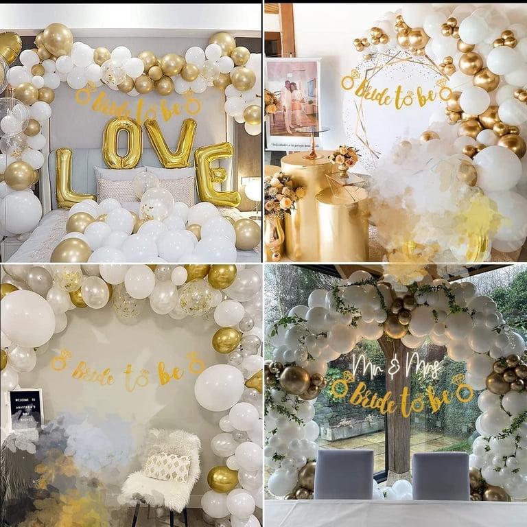 BRIDE TO BE Balloon Set – Rose Gold Foil Letter Balloons & Ring Balloon For Bridal Shower, Bachelorette, Wedding Decor