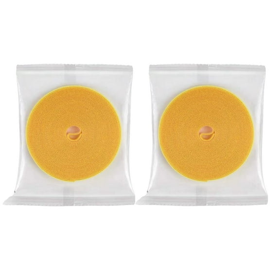 2 Rolls of 0.5 Inch Wide Stretch Strapping Garden Tie Tape, Plant Supports, Garden Ties for Climbing Plants, Plant Twist Tie for Plant Gardening, Home, Office, 33 Feet Long in Total,yellow