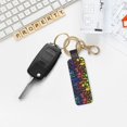 thumbnail image 5 of Wukai Magical Mushrooms and Flowers Print Leather Car Keychain, Universal Key Fob Keychain, Leather Key Chain Holder for Men and Women,360 Degree Rotatable, 5 of 5
