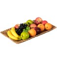 thumbnail image 1 of Natural Decorative Rectangular Hand-Woven Water Hyacinth Serving Tray with Built-in Handles, Medium, 1 of 4