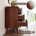 thumbnail image 6 of BouPower 6 Drawer Dresser for Bedroom,Modern Chest of Drawers,Wood Storage Double Dresser with Drawers for Living Room,Hallway Entryway, 6 of 7
