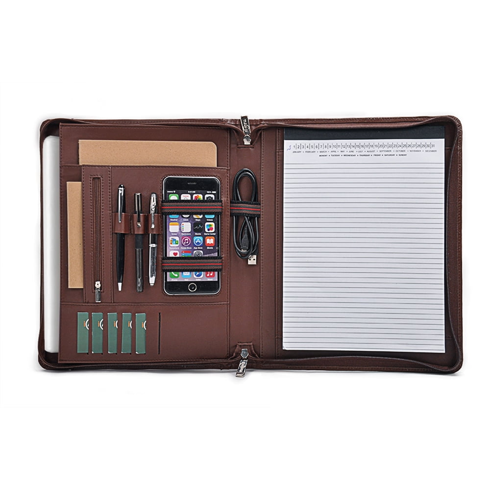 Design Leather Organizer Portfolio for A4 Notepad and 13 inch MacBook