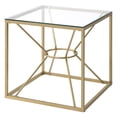 thumbnail image 3 of Furniture of America Cevelle Contemporary Metal 2-Piece Coffee Table Set in Gold, 3 of 9