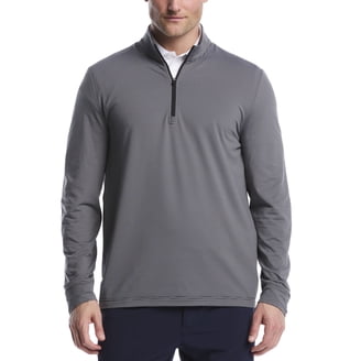 DKNY Men's Super Soft Knit LOGO Crew Neck Sweater, Heather Grey XL