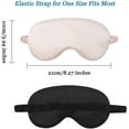 thumbnail image 3 of Premium Silk Sleep Mask for Men and Women, Ultra Soft and Comfortable Eye Mask for Travel and Home Use, Black & Pink, 3 of 5