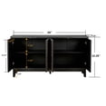 thumbnail image 4 of Wood Buffet Cabinet with Storage, 60" Large Sideboard Buffet Cabinet with Adjustable Shelves and Doors, Modern Farmhouse Console Table for Kitchen Living Room, Antique Brown, 4 of 9
