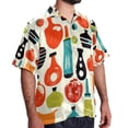 thumbnail image 2 of Bowling Men's Short Sleeve Casual Printed Button Down Beach Shirt - Summer Hawaiian Top, 2 of 6