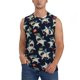 thumbnail image 1 of Fotbe Cartoon Sharks Men's Camiseta sin Mangas Estampada para Hombres, Playera Casual para Gimnasio, Entrenamiento, Playa-Large, 1 of 7