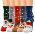 thumbnail image 1 of Christmas Fuzzy Socks Cute 5 Pairs Fluffy Novelty Socks Winter Socks for Woman, 1 of 10