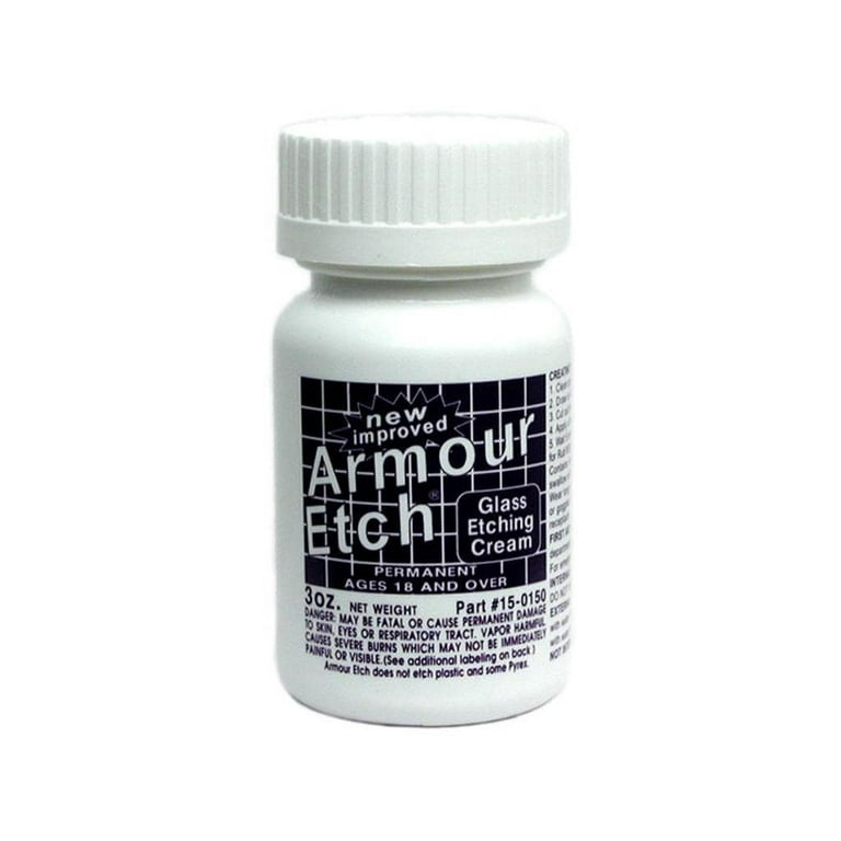  Armour Etch Glass Etching Cream 2.8 Ounce New Look!, (15-0150)  : Arts, Crafts & Sewing
