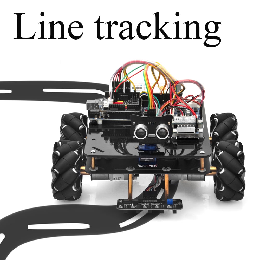 OSOYOO Omni-directinal Mecanum Wheels Robot Car Kit for Raspberry Arduino Mega2560  DIY STEM