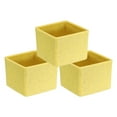 thumbnail image 1 of Unique Bargains 2.5' Square Plastic Succulent Planter with Drainage Flowerpot Container, Yellow 3 Pack, 1 of 5