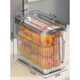 thumbnail image 2 of Kitchen Refrigerator Organizer Containers, Stackable Food Storage Container With Lid Handle, Fresh Container With Basket, 2 of 5