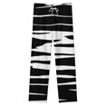 thumbnail image 4 of Animal Print Zebra Winter Female Pants Flannel High Waist Women Pants Lady Warm Straight Leg Plush Trousers, 4 of 7