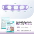thumbnail image 6 of Promifun Toe Separators, 8 Pack Bunion Corrector for Women/Men, Soft Toe Spacers with Lavender Extract - Dividers to Correct Bunions, Hammertoes, Overlapping Toes (Lavender), 6 of 7