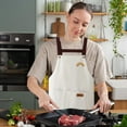 thumbnail image 1 of Ustensiles de Cuisine & Gadgets, Tablier Imperméable pour Usage Domestique, Tablier de Travail Résistant à la Graisse avec Ceinture Réglable, Tablier de Cuisine Durable pour Cuisiner, Nettoyer et Utiliser au Restaurant, Pvc, Blanc-358, 1 of 9