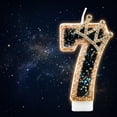 thumbnail image 5 of Cartoon Bling Number 7 Birthday Candle - Sparkling Rhinestone Crown Design, 7th Birthday Party Decor - Girls Cake Topper, Celebration Event Supplies, 5 of 5