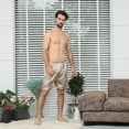thumbnail image 3 of SWSMCLT Men's Soft Underwear Cool Casual Mid Rise Loose Fit Fall Thin Satin Pajama Shorts Boxers Shorts Sleeping Sleepwear Silk Khaki 42, 3 of 4