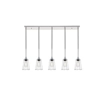 Modern Living Room Kitchen Bedroom Auspice 5 Light Chrome Pendant