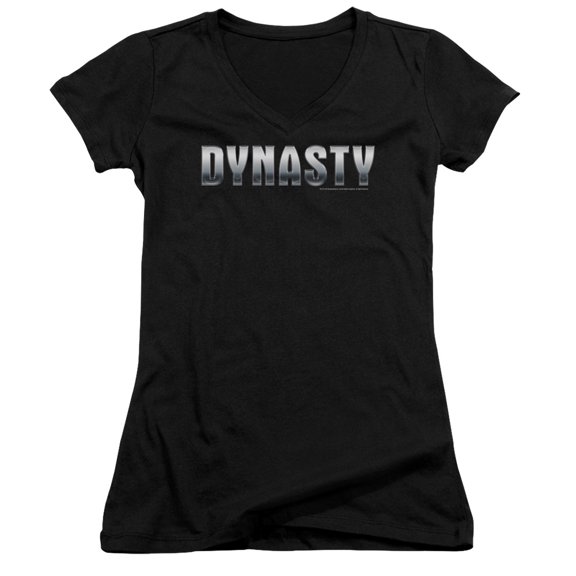 Dynasty Dynasty Shiny Junior Women's V-Neck T-Shirt Black