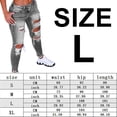 thumbnail image 2 of High-waisted ripped jeans Stretch ripped jeans Women's skinny ripped jeans - gray, 2 of 6