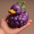 thumbnail image 2 of Grapes Duck - Fruit Duck Statue Unique Ducks Figurine Resin Ducks for Dashboard Funny Duck Statue for Home Office Desktop Car Accessories(Grapes), 2 of 5