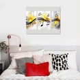 thumbnail image 5 of ARISTURING  - Music Note Canvas Prints Musical Art Theme Picture Wall Decor Contemporary Abstract Yellow and Grey Painting Prints Music Classroom Decorations  16x12in, 5 of 6