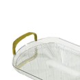 thumbnail image 3 of Serving Tray with Golden Handles Cosmetics Makeup Organizer Cosmetics Makeup Tray Decorative for Meals,Snacks Transparent, 3 of 8