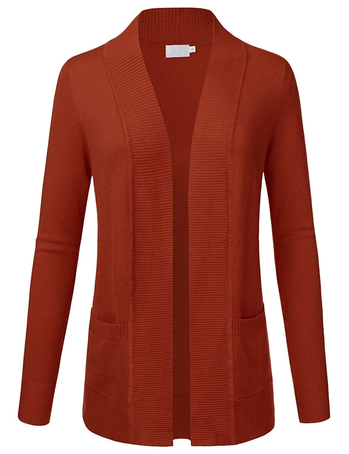 Women's Long Sleeve Open Front Double Pocket Knit Cardigan main image 0
