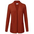 thumbnail image 1 of Women & Plus Open Front Knit Long Sleeve Pockets Sweater Cardigan, 1 of 4