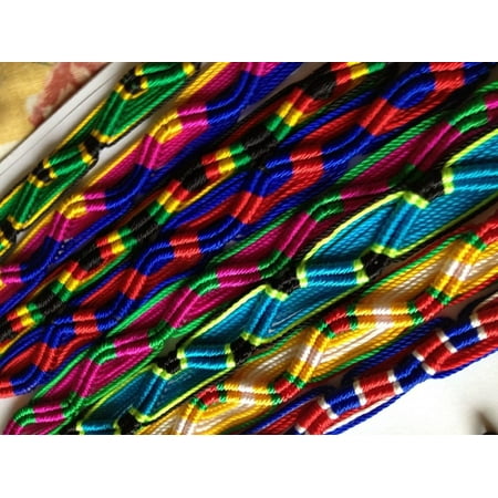 - FRIENDSHIP FLAT BRACELETS-LOT OF 5- Assorted Colors from PERU
