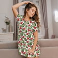 thumbnail image 3 of Easygdp Watermelons Camisón de manga corta para mujer, informal, estampado, 3 of 6