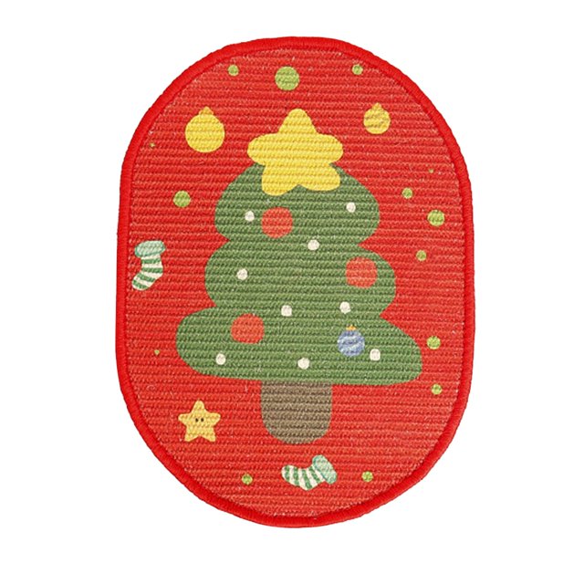 Vertical Wall Pasting Christmas Tree Sisal Cats Scratching Board Christmas Cats Toys