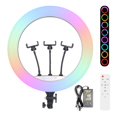 thumbnail image 2 of Aro de Luz LED Profesional 45cm Gadgets And Fun RGB iluminacion blanca y de colores 18 pulgadas, 2 of 5