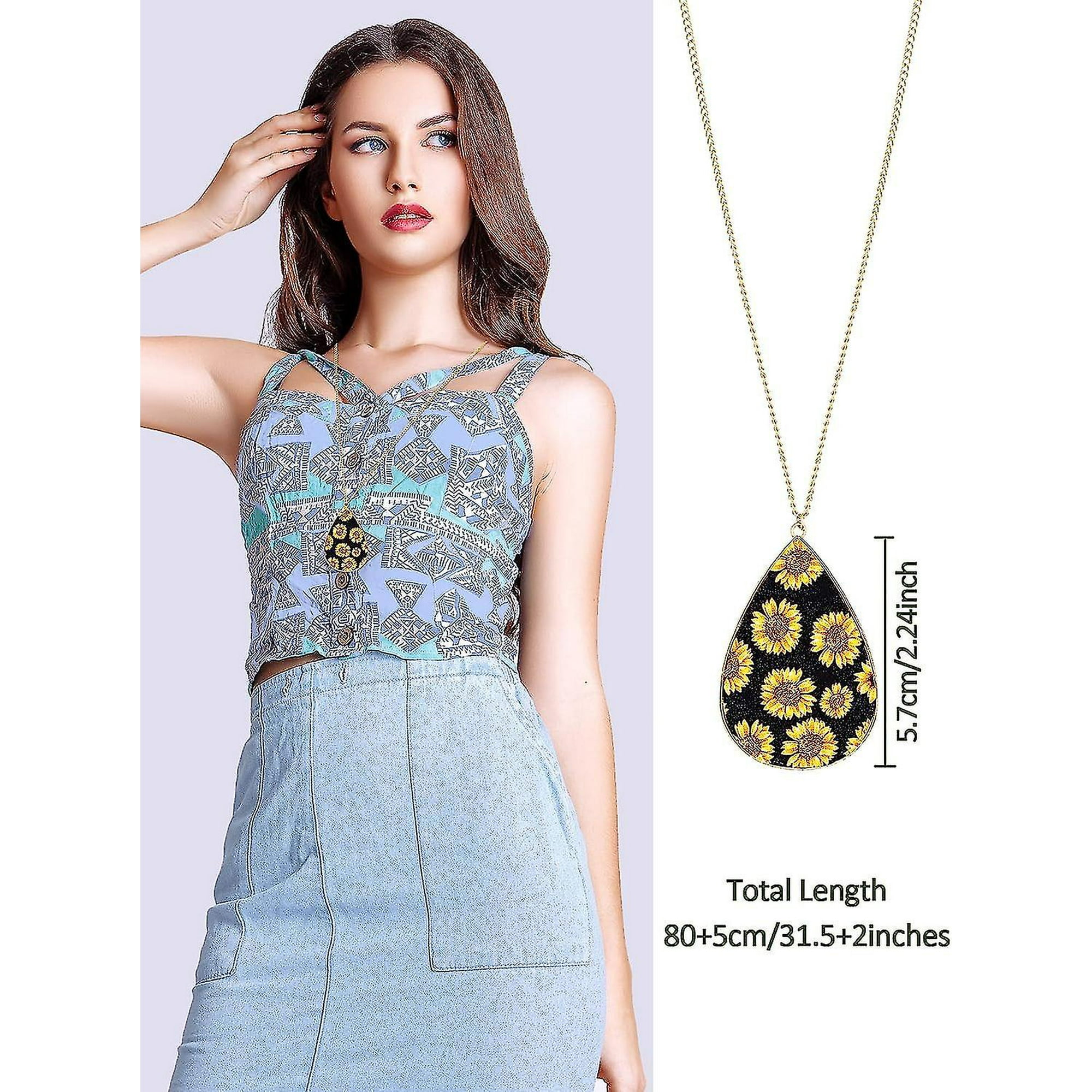 3 Pieces Sunflower Print Jewelry Set Sunflower Multi layer Bracelets Faux Leather Dangle Earrings Necklace For Women Walmart
