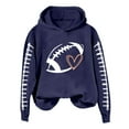 thumbnail image 4 of QASIEATN Fall Hoodies for Women Fashion Hooded Sweatshirt Women Heart Football Graphic Hoodies Fall Long Sleeve Pullover Tops Football Mom, 4 of 4