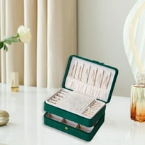 Miogawg Jewelry Box, Double Layers Travel Jewelry Case For Ring, Pendant, Earring, Necklace, Bracelet Organizer Storage Holder Boxes, For Women Girls Gift