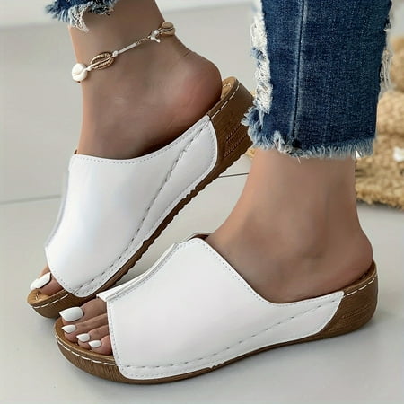 

Women s Simple Platform Sandals - Stylish Casual Open Toe Summer Shoes Perfect for Comfortable Slip-On Wear and Summer Slides (Lightweight Breathable Versatile)