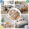 thumbnail image 4 of Pioneer Flower Floral Print Pattern Square Tablecloth,Waterproof Square Table Cover,Wipeable Spillproof Washable Table Cover for Home Kitchen Party Decor 60"x60"(152x152cm), 4 of 6