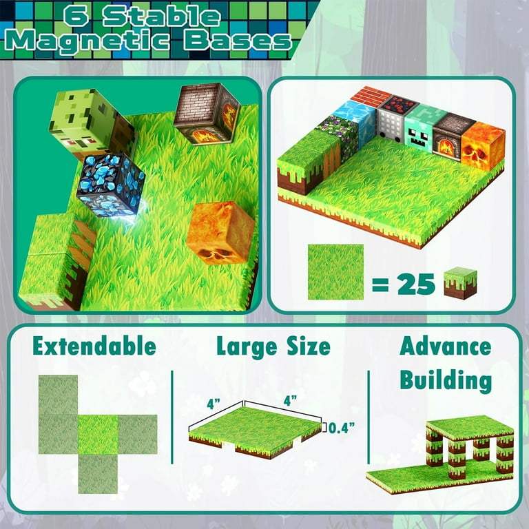 Annexfun 200Pcs Magnetic Building Blocks with Bases for Kids Ages