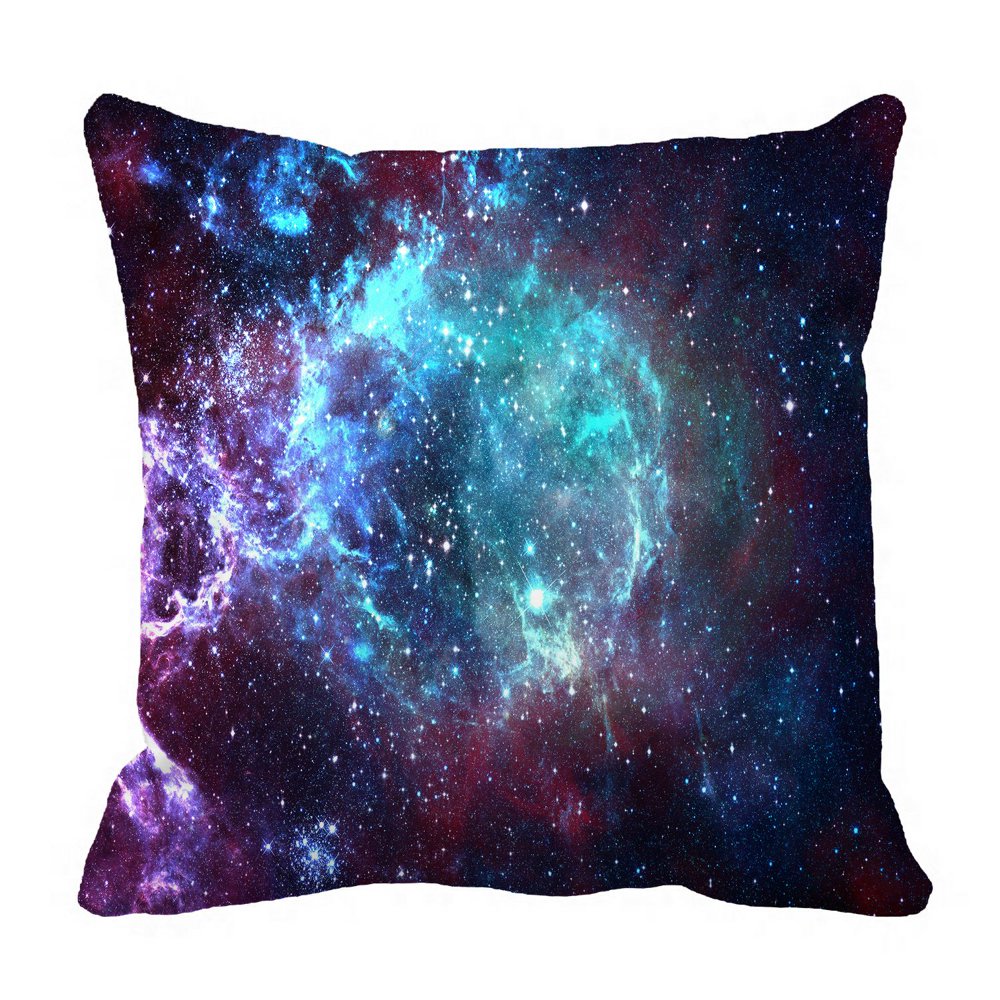 PHFZK Galaxy Space Pillow Case, Nebula Universe Space Pillowcase Throw