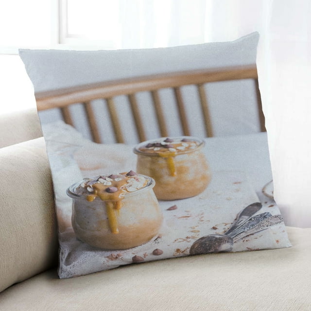 Ahgly Company Coussin d'Intérieur Milkshake, 18 Pouces par 18 Pouces