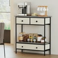 thumbnail image 4 of Gymax Console Table w/ 3 Fabric Drawers 32'' Narrow Entryway Table w/Open Storage Shelf, 4 of 9