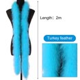 thumbnail image 2 of Boa de plumas azules con gafas de sol sin montura con forma de corazón, boa de plumas de pavo de carnaval de 2 m para mujer, boa de plumas azules para disfraces y manualidades y gafas de, 2 of 7