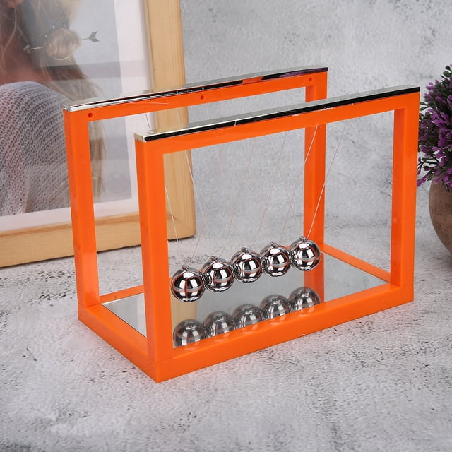 Herwey Swing Ball Decoration,Desk Decoration,Pendulum Ball Decoration Craft Children Toy Gift Educational Science Tool with Mirror