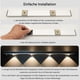 thumbnail image 4 of Luz LED para debajo de los gabinetes con sensor de movimiento, tira regulable para cocina y armario, recargable por USB, perfecta para gabinetes, botelleros e iluminación nocturna, 4 of 5
