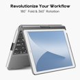 thumbnail image 2 of Funda con teclado edaiser Swivel para iPad 10.2 pulgadas (9.ª, 8.ª generación), 2 of 9