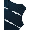 thumbnail image 3 of Yuemengxuan Women Soft Sleeveless T-shirt, Casual Striped Pattern V-neck Tank Tops, 3 of 8