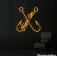 thumbnail image 2 of Glowneon Fish on Neon Sign, Fishing Led Sign, Fishing Club Decor, Fishing Lover Gifts, Dad Gifts, 2 of 5